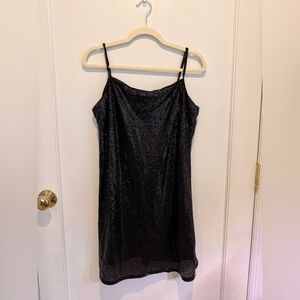H&M Glittering Black Sequins Mini Dress